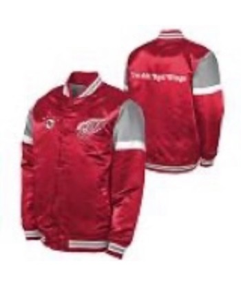 Mitchell and Ness Kids Detroit Red Wings Satin Jacket solde