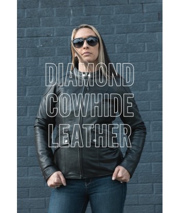 Jewel - Women's Motorcycle Leather Jacket en linge