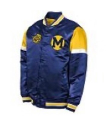 Mitchell and Ness Kids Michigan Woverines Satin Jacket Véritable concentré