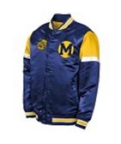 Mitchell and Ness Kids Michigan Woverines Satin Jacket Véritable concentré