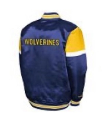 Mitchell and Ness Kids Michigan Woverines Satin Jacket Véritable concentré