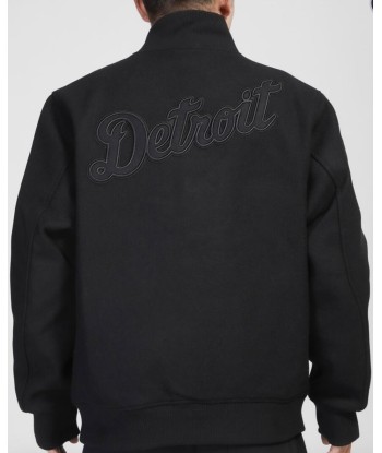 Pro Standard Detroit Tigers All Wool Varsity Jacket - Black on Black acheter