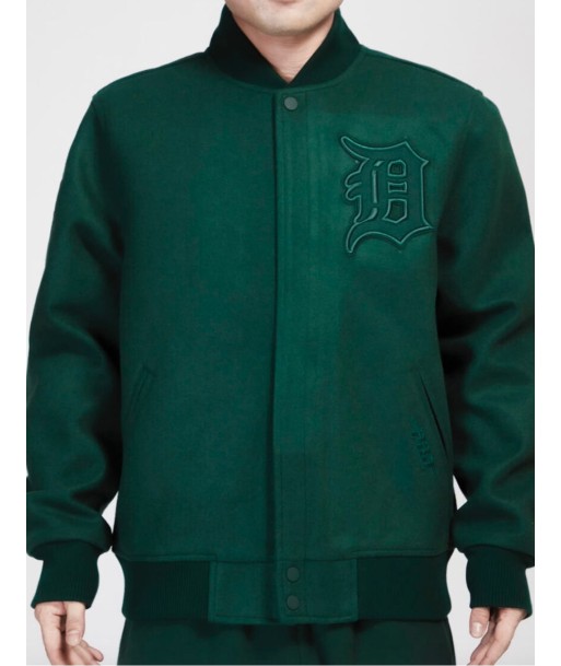 Pro Standard Detroit Tigers All Wool Varsity Jacket - Green on Green de technologie