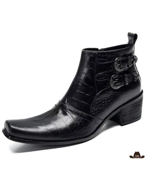 Bottines Western Cuir Homme solde