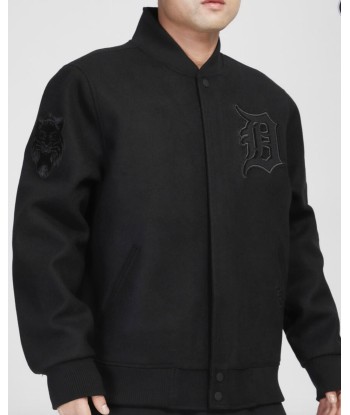 Pro Standard Detroit Tigers All Wool Varsity Jacket - Black on Black acheter