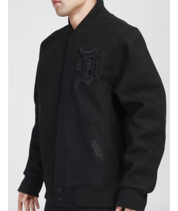 Pro Standard Detroit Tigers All Wool Varsity Jacket - Black on Black acheter