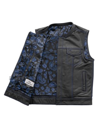 The Cut Men's Motorcycle Leather Vest, Multiple Color Options pour bénéficier 