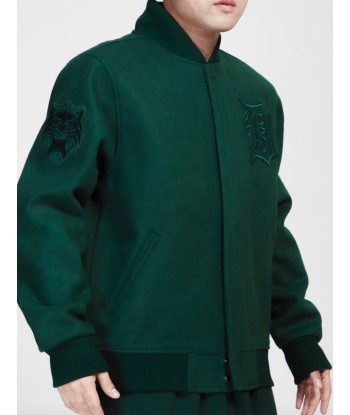 Pro Standard Detroit Tigers All Wool Varsity Jacket - Green on Green de technologie