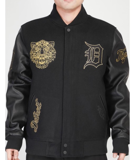 Pro Standard Detroit Tigers Varsity Jacket - Black on Gold vente chaude votre 