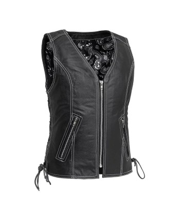 Cindy -  Women's Motorcycle Leather Vest la livraison gratuite