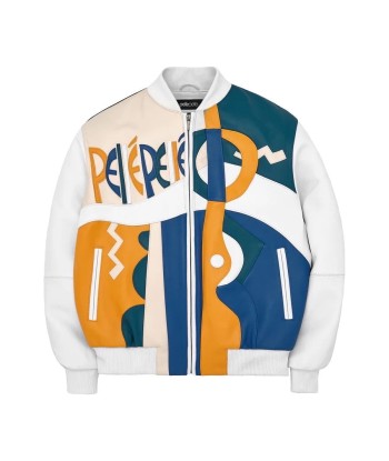 Pelle Pelle Picasso Leather Varsity Jacket - White Voir les baskets