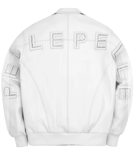 Pelle Pelle Stones Leather Varsity Jacket - White meilleur choix