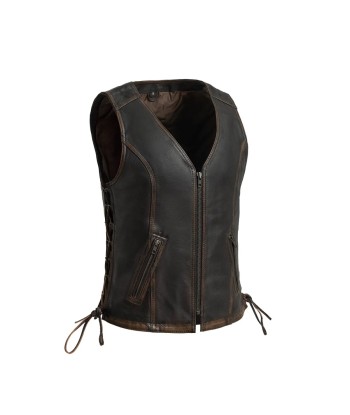 Cindy -  Women's Motorcycle Leather Vest la livraison gratuite