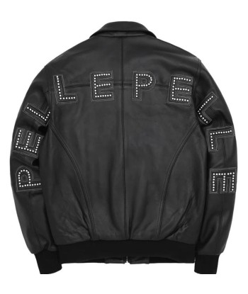 Pelle Pelle Stones Leather Varsity Jacket - Black shop