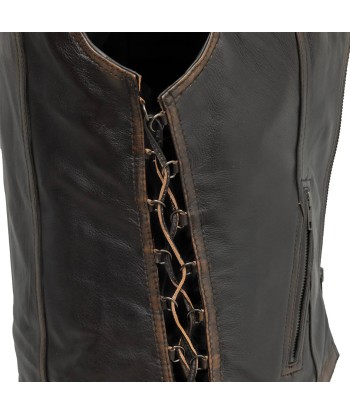 Cindy -  Women's Motorcycle Leather Vest la livraison gratuite