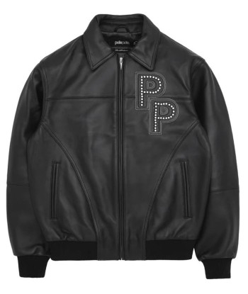 Pelle Pelle Stones Leather Varsity Jacket - Black shop