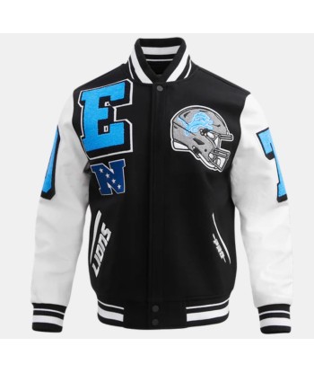 Pro Standard Detroit Lions ShowTime Varsity Jacket brillant des détails fins