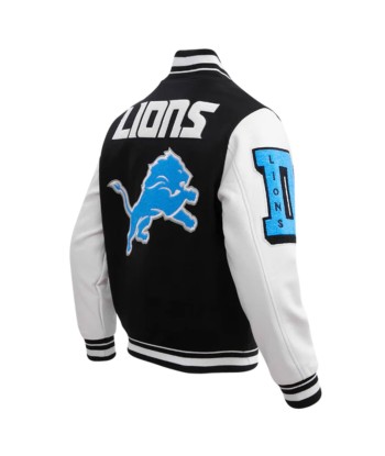 Pro Standard Detroit Lions ShowTime Varsity Jacket brillant des détails fins