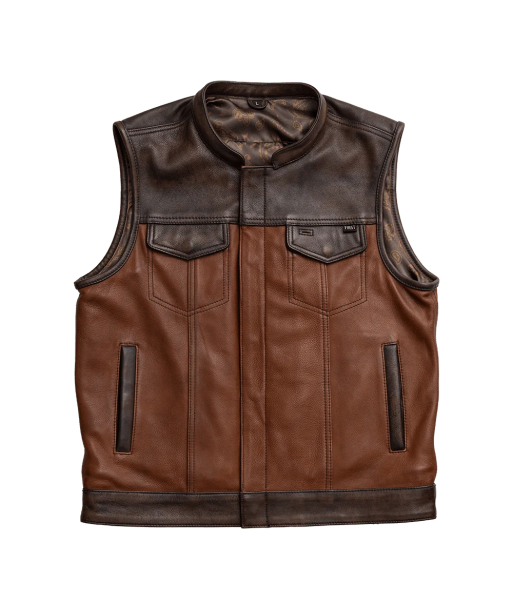 Gunner Men's Leather Motorcycle Vest (Limited Edition) solde