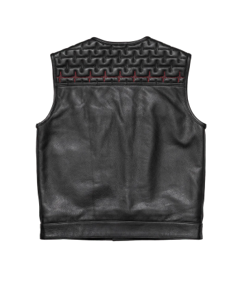 EKG Men's Leather Motorcycle Vest (Limited Edition) la colonne vertébrale