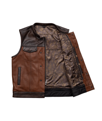 Gunner Men's Leather Motorcycle Vest (Limited Edition) solde