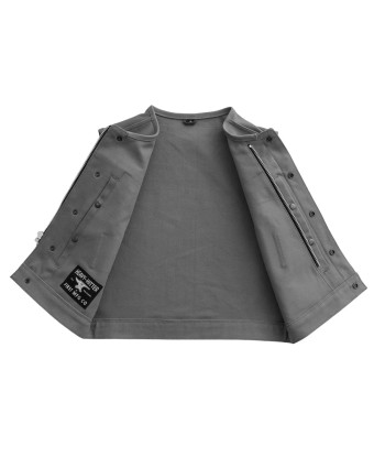 Lowside Men's Motorcycle Canvas Vest (Grey) suggérées chez