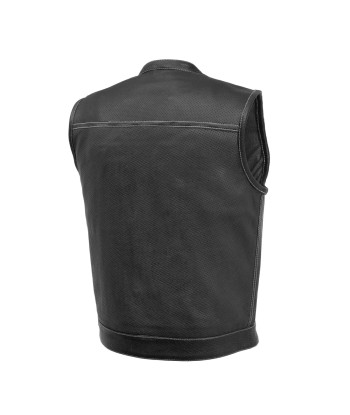 Sharp Shooter Perforated Men's Motorcycle Leather Vest s'inspire de l'anatomie humaine