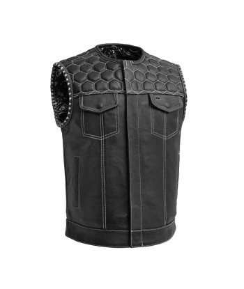 Hornet Men's Club Style Leather Vest le des métaux précieux