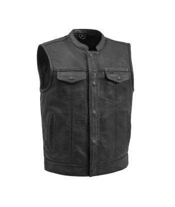 Sharp Shooter Perforated Men's Motorcycle Leather Vest s'inspire de l'anatomie humaine