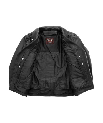 Arnold Men's Motorcycle Leather Jacket Paris Déstockage Promo