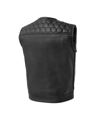 Hornet Men's Club Style Leather Vest le des métaux précieux