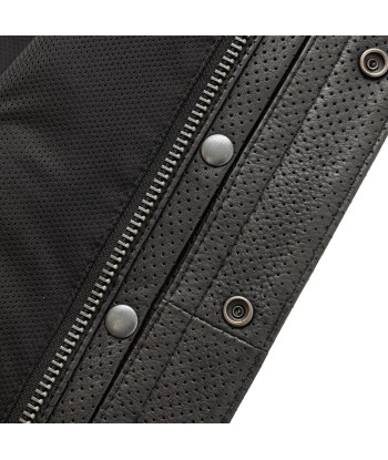 Sharp Shooter Perforated Men's Motorcycle Leather Vest s'inspire de l'anatomie humaine