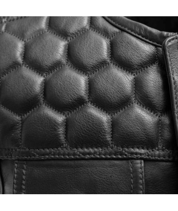 Hornet Men's Club Style Leather Vest le des métaux précieux