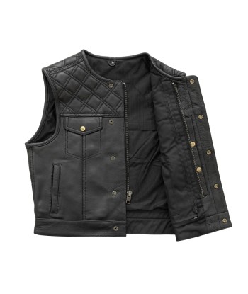 Shell Shock Men's Motorcycle Leather Vest (limited edition) des créatures d'habitude