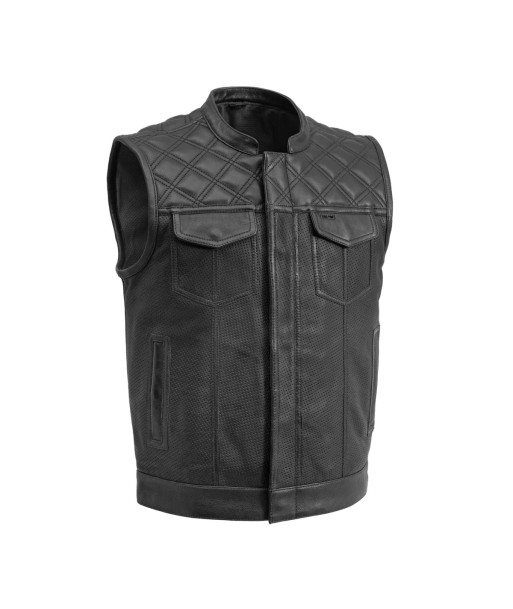 Downside Perforated Men's Motorcycle Leather Vest Venez découvrir notre 