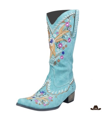 Bottes Western Bleues de technologie