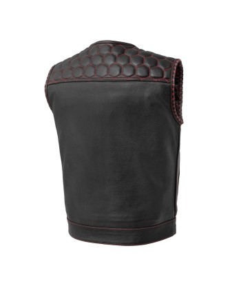 Hornet Men's Club Style Leather Vest le des métaux précieux