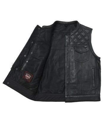 Downside Perforated Men's Motorcycle Leather Vest Venez découvrir notre 