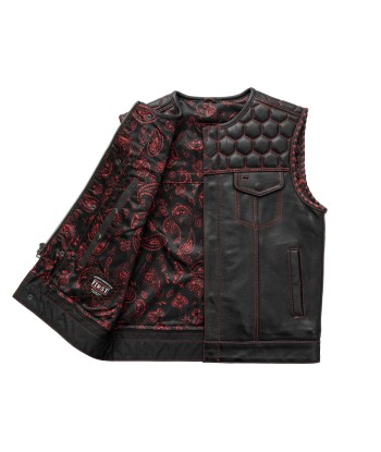 Hornet Men's Club Style Leather Vest le des métaux précieux