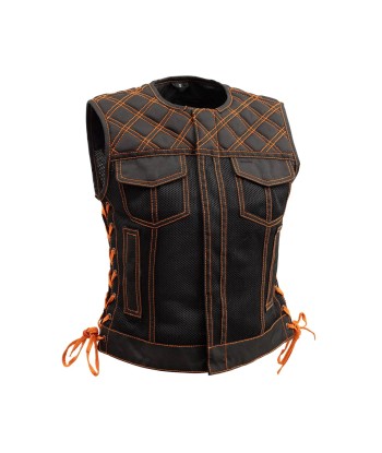 Bonnie Moto Mesh Women's Motorcycle Vest - Diamond Quilt Voir les baskets