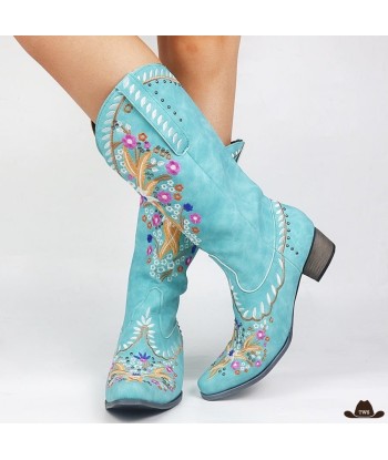 Bottes Western Bleues de technologie