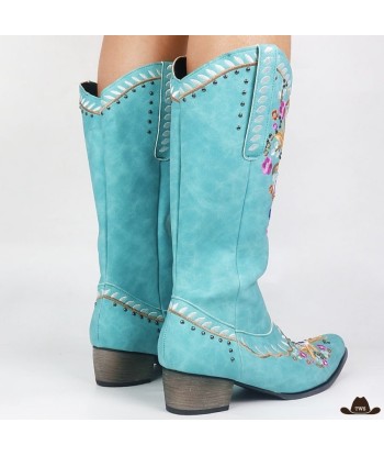 Bottes Western Bleues de technologie