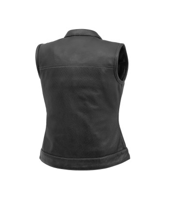 Jessica Perforated Women's Motorcycle Leather Vest vous aussi creer 