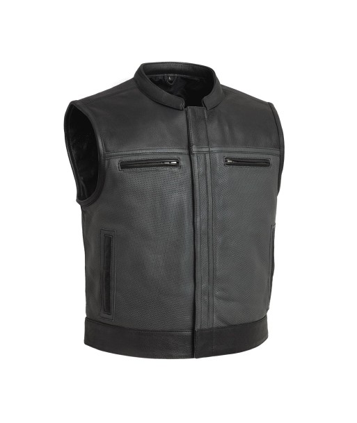 Two Tone Lowrider Perforated Men's Leather Vest ouvre sa boutique