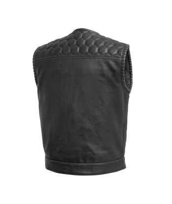 Hornet Perforated Men's Club Style Leather Vest Venez acheter