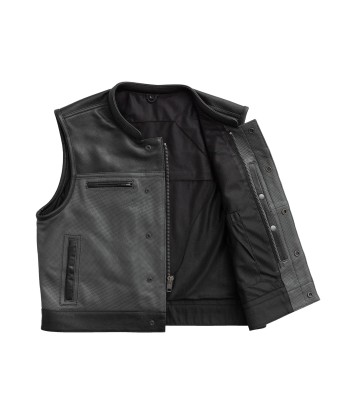 Two Tone Lowrider Perforated Men's Leather Vest ouvre sa boutique