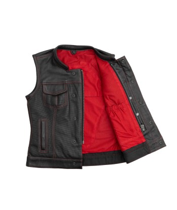 Jessica Perforated Women's Motorcycle Leather Vest vous aussi creer 