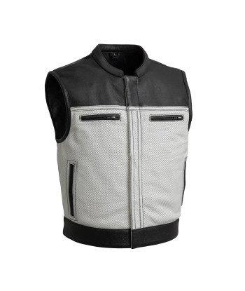 Two Tone Lowrider Perforated Men's Leather Vest ouvre sa boutique