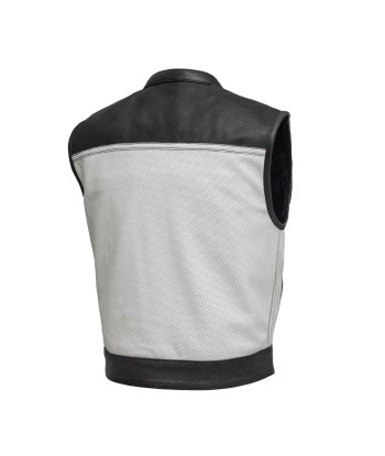 Two Tone Lowrider Perforated Men's Leather Vest ouvre sa boutique