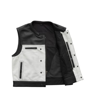 Two Tone Lowrider Perforated Men's Leather Vest ouvre sa boutique